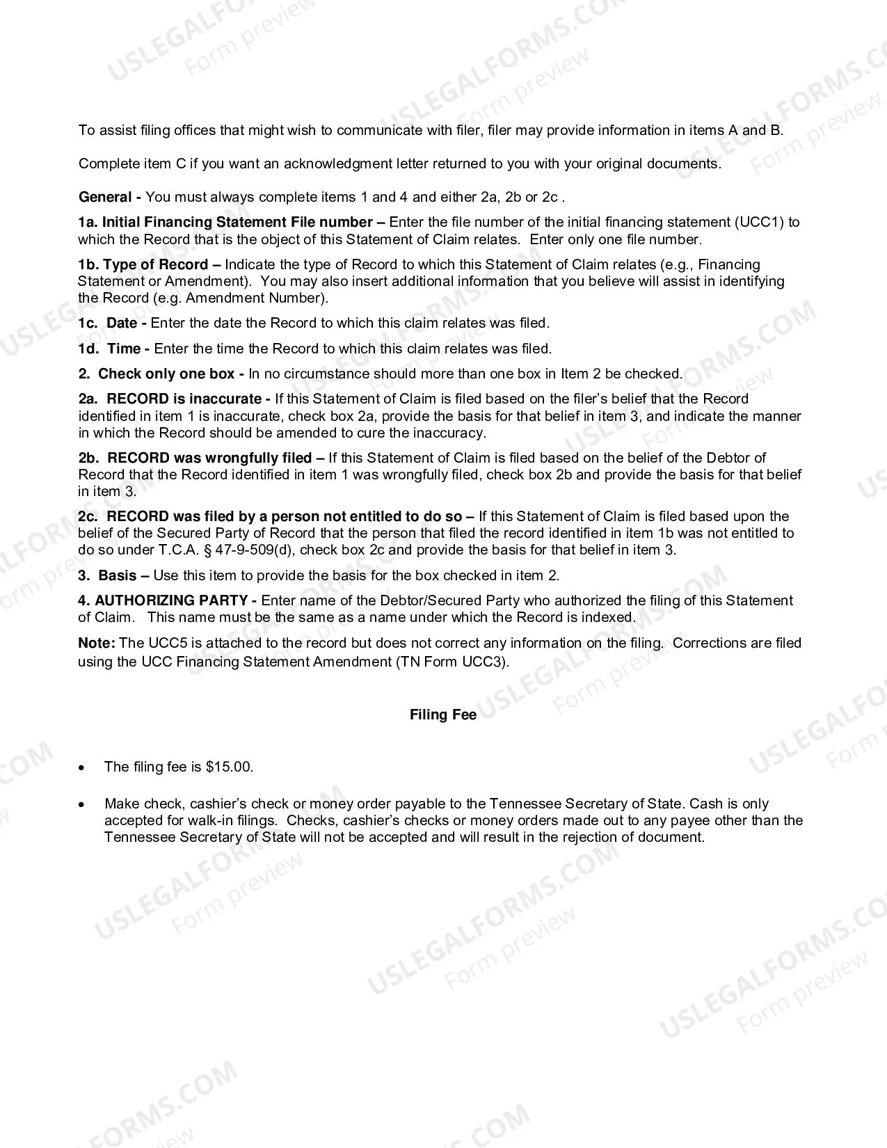 Preview UCC5: Information Statement