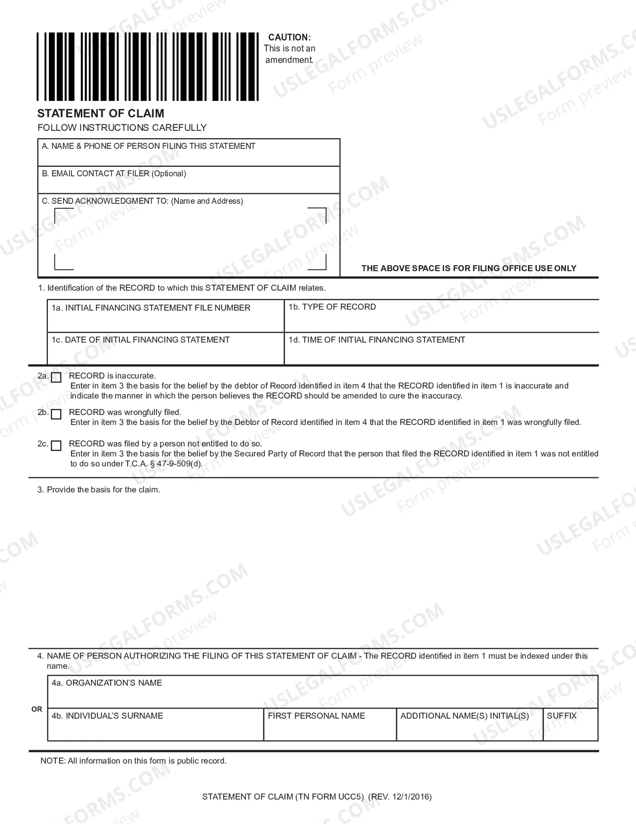 Preview UCC5: Information Statement