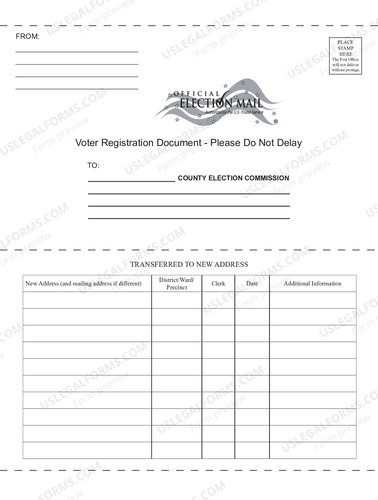 Preview Voter Registration Application Form SS-3010