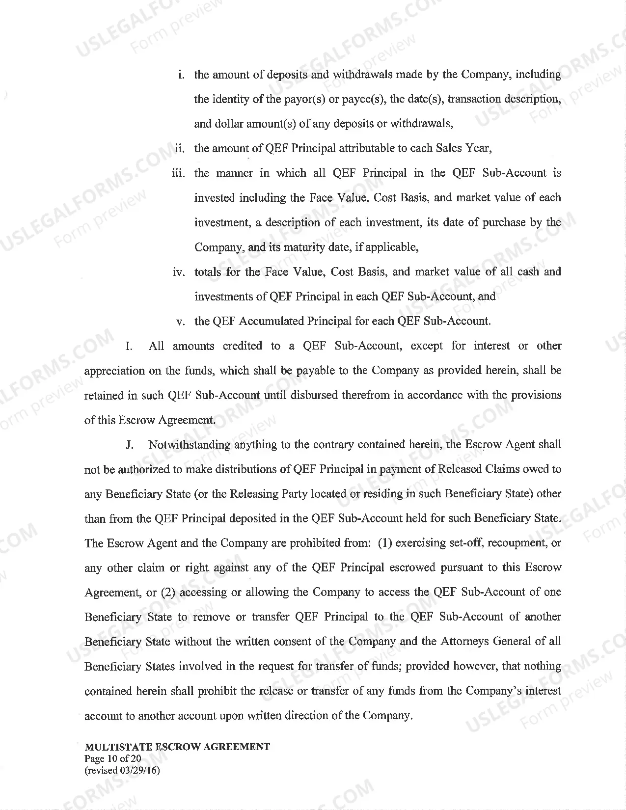 Preview Model Escrow Agreement