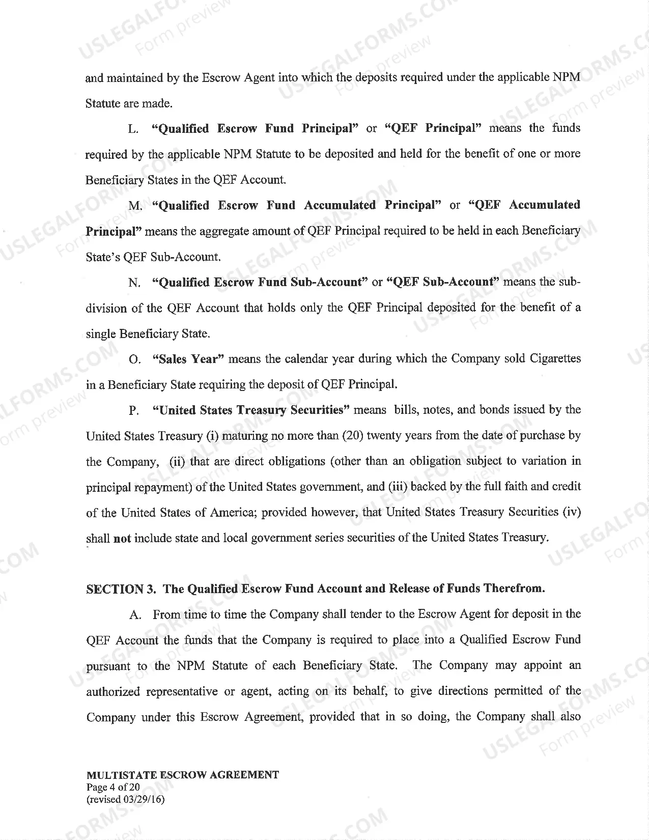 Preview Model Escrow Agreement