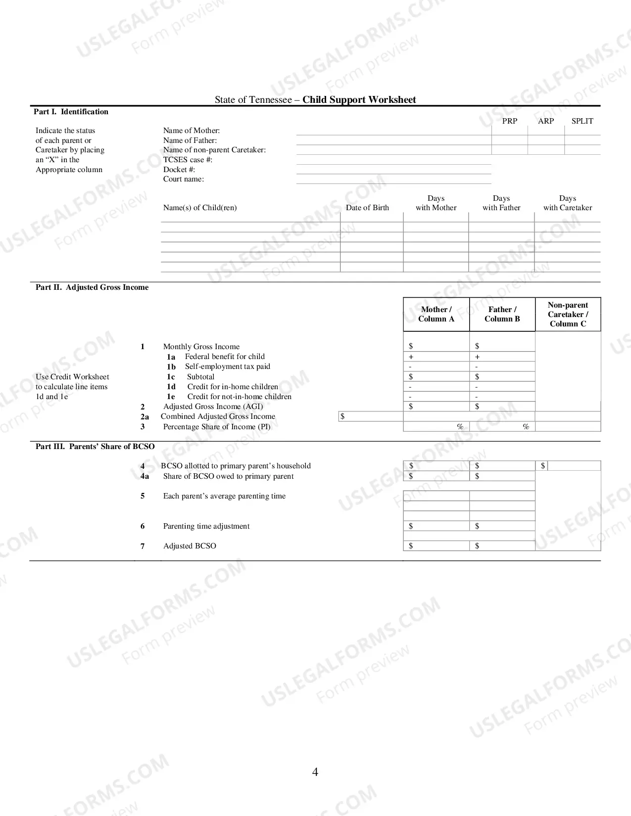 Preview A Guide To Tennessee Income Shares - DHS Rule Chapter 1240-2-4