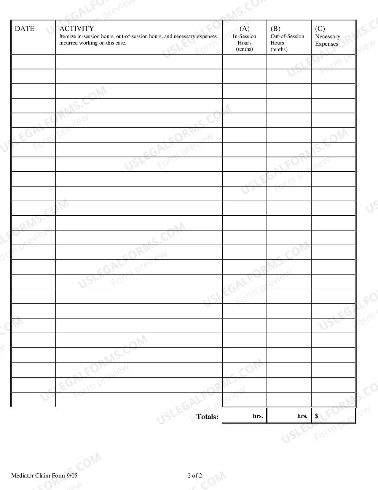 Preview Mediator Invoice