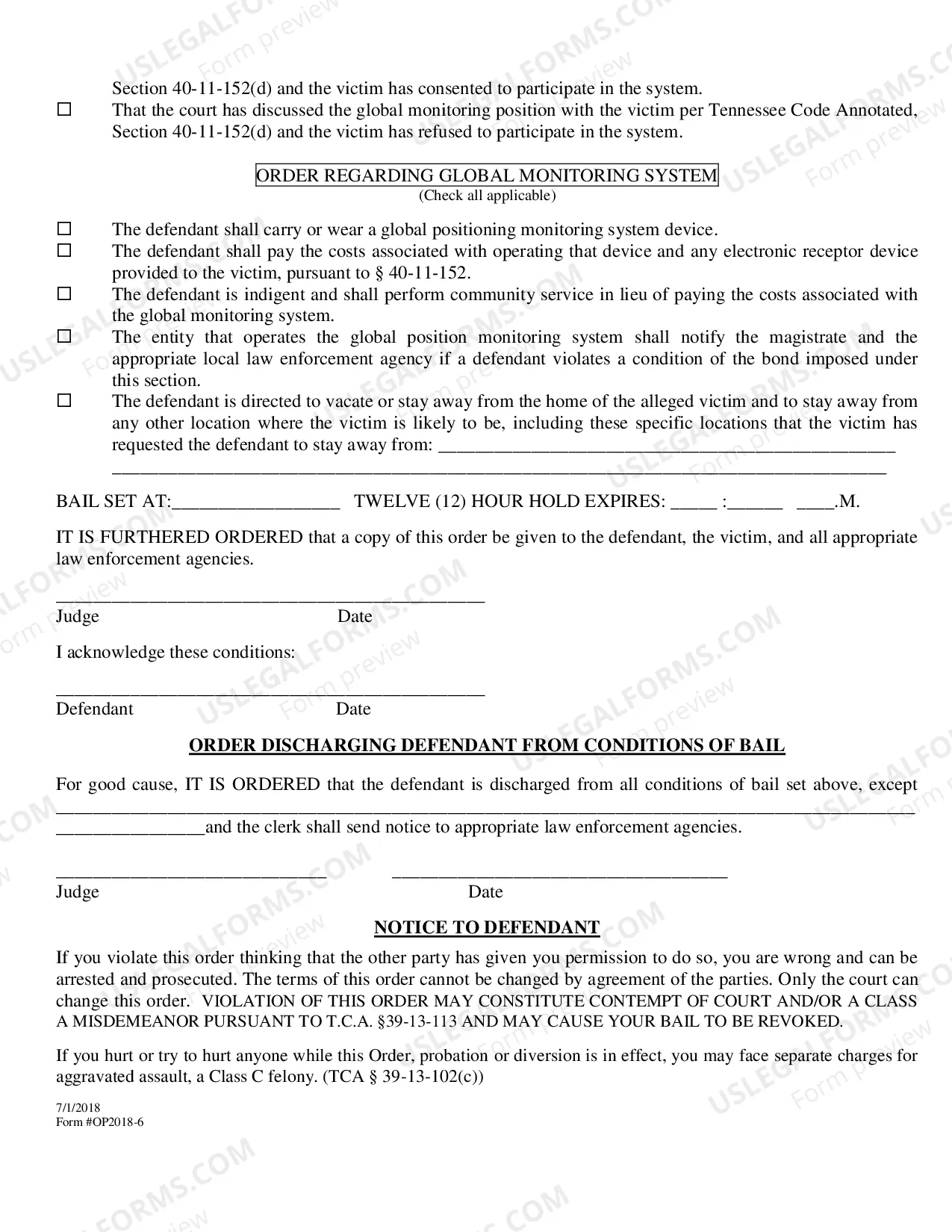 Preview Order Granting Bail For Abuse Cases