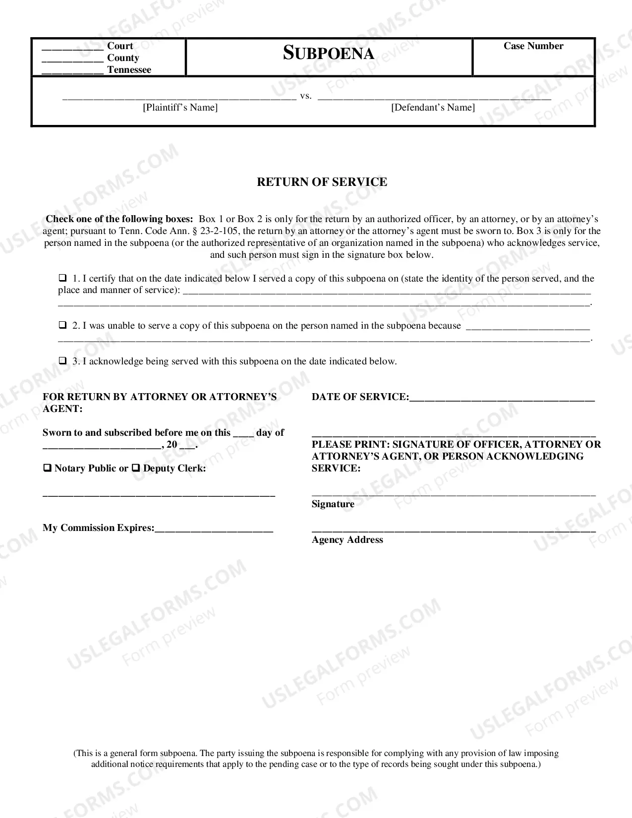 Preview Subpoena