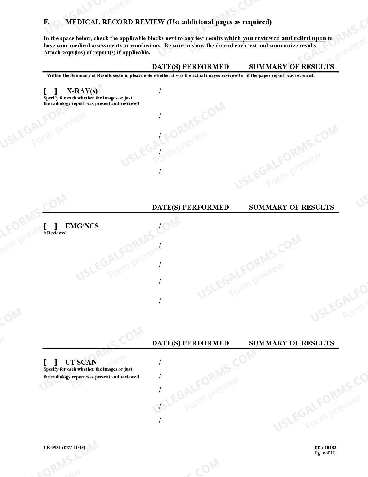 Preview MIR Impairment Rating Report - 5th Edition