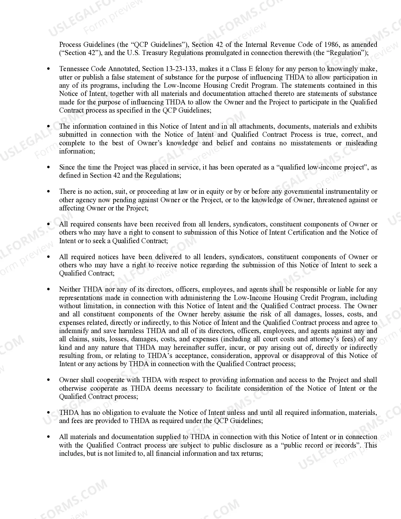 Preview Notice of Intent