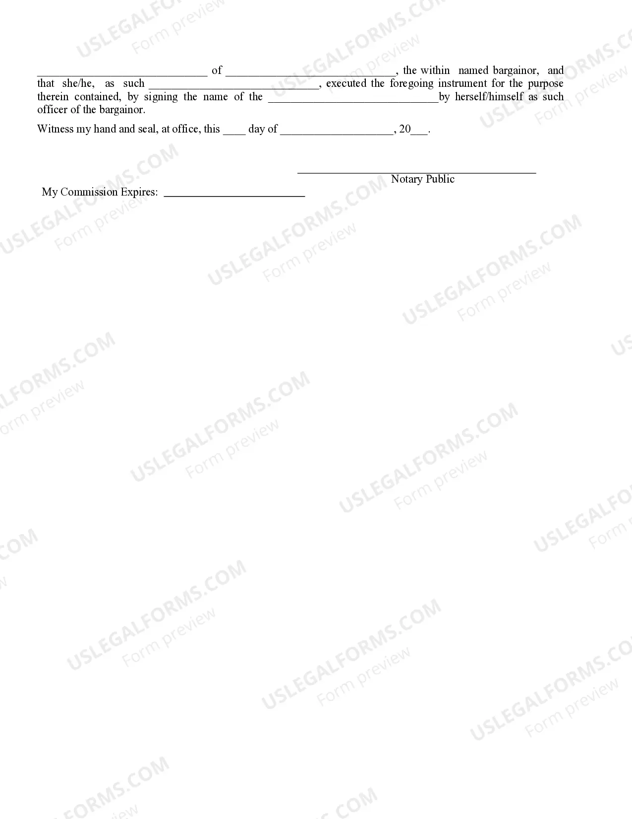 Preview Notice of Intent