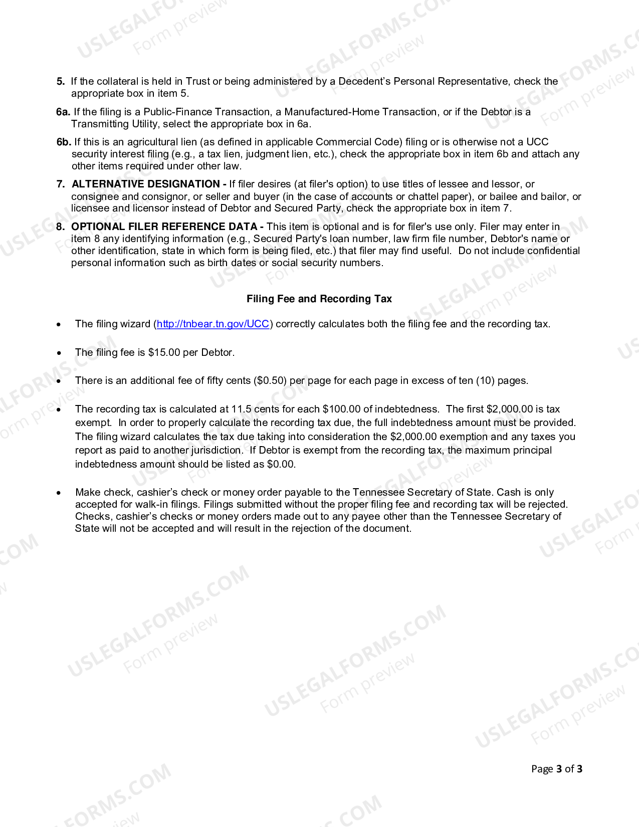 Tennessee UCC1 Financing Statement Tennessee Ucc Statement Request tennessee-ucc1-financing-statement-tennessee-ucc-statement-request
