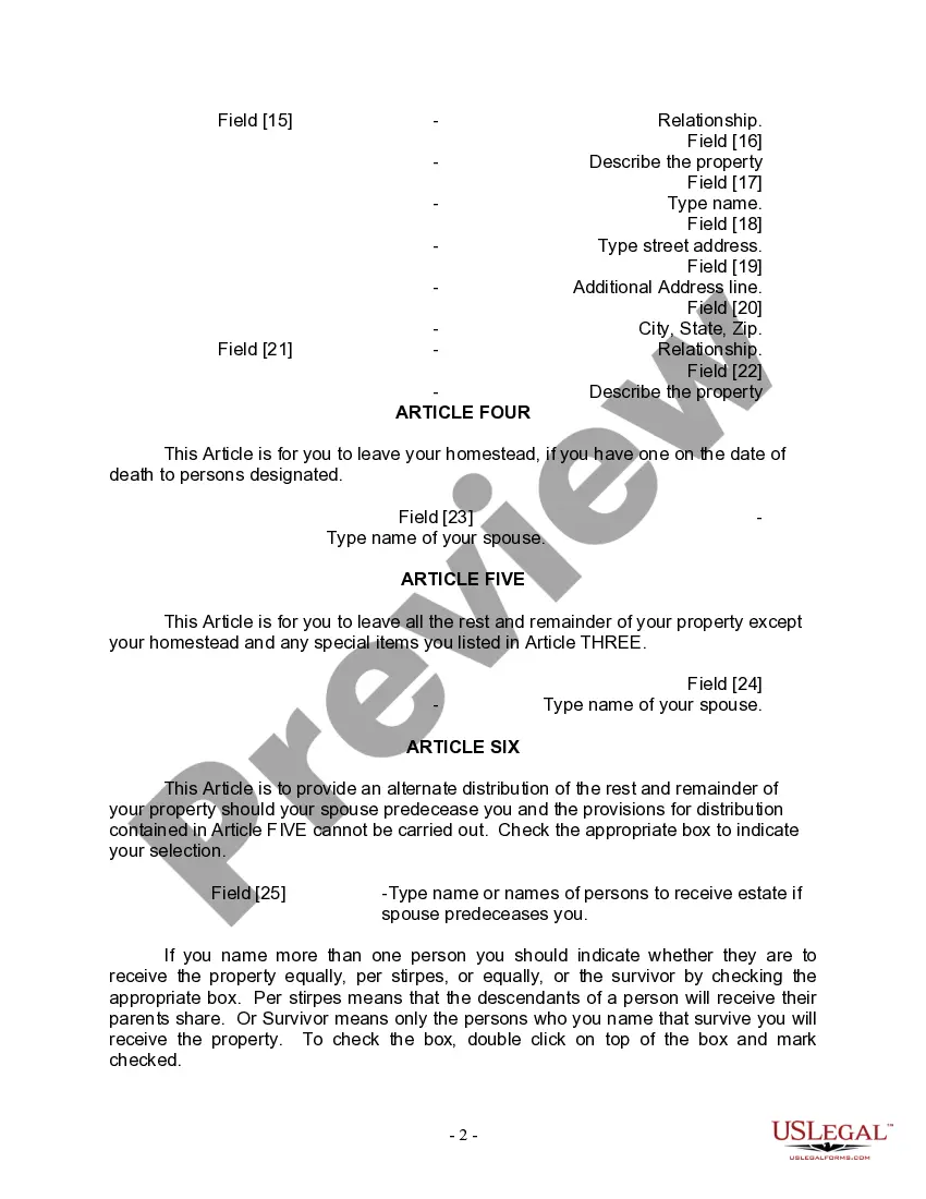 Preview Mutual Wills package with Last Wills and Testaments for Married Couple with No Children