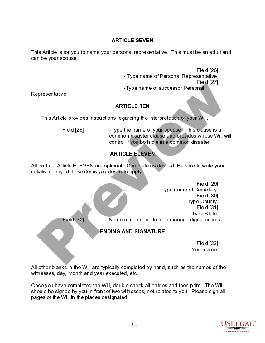 Preview Mutual Wills package with Last Wills and Testaments for Married Couple with No Children