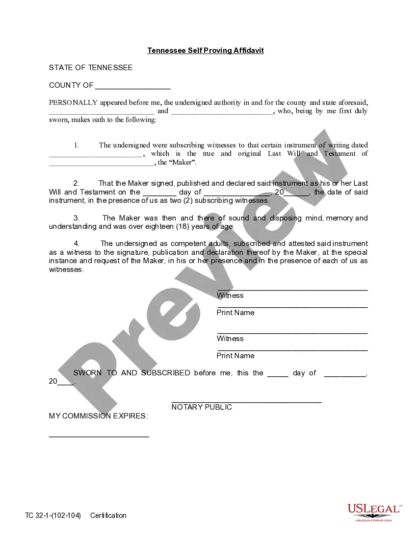 Preview Last Will and Testament with All Property to Trust called a Pour Over Will