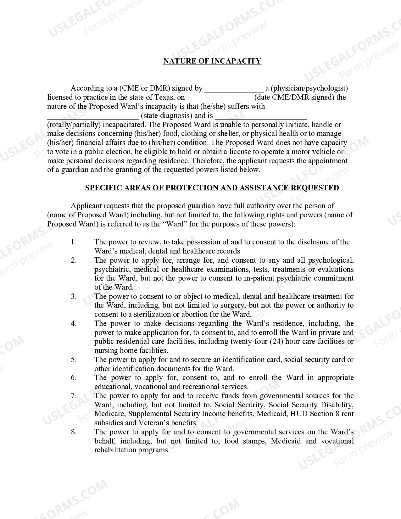 Preview Application for Appointment of Permanent Guardian of the Person