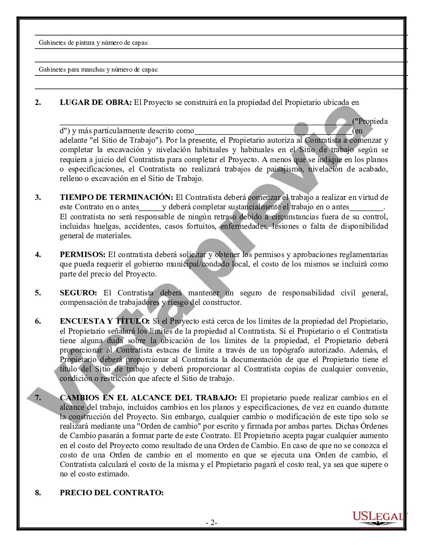 Preview Contrato de pintura para contratista