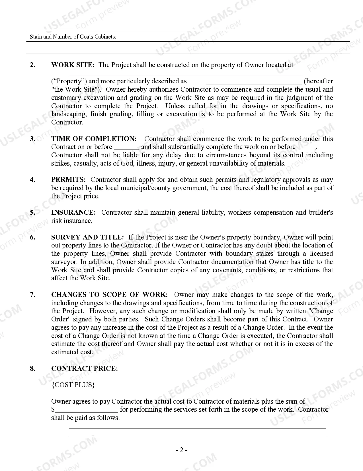 Preview Painting Contract for Contractor