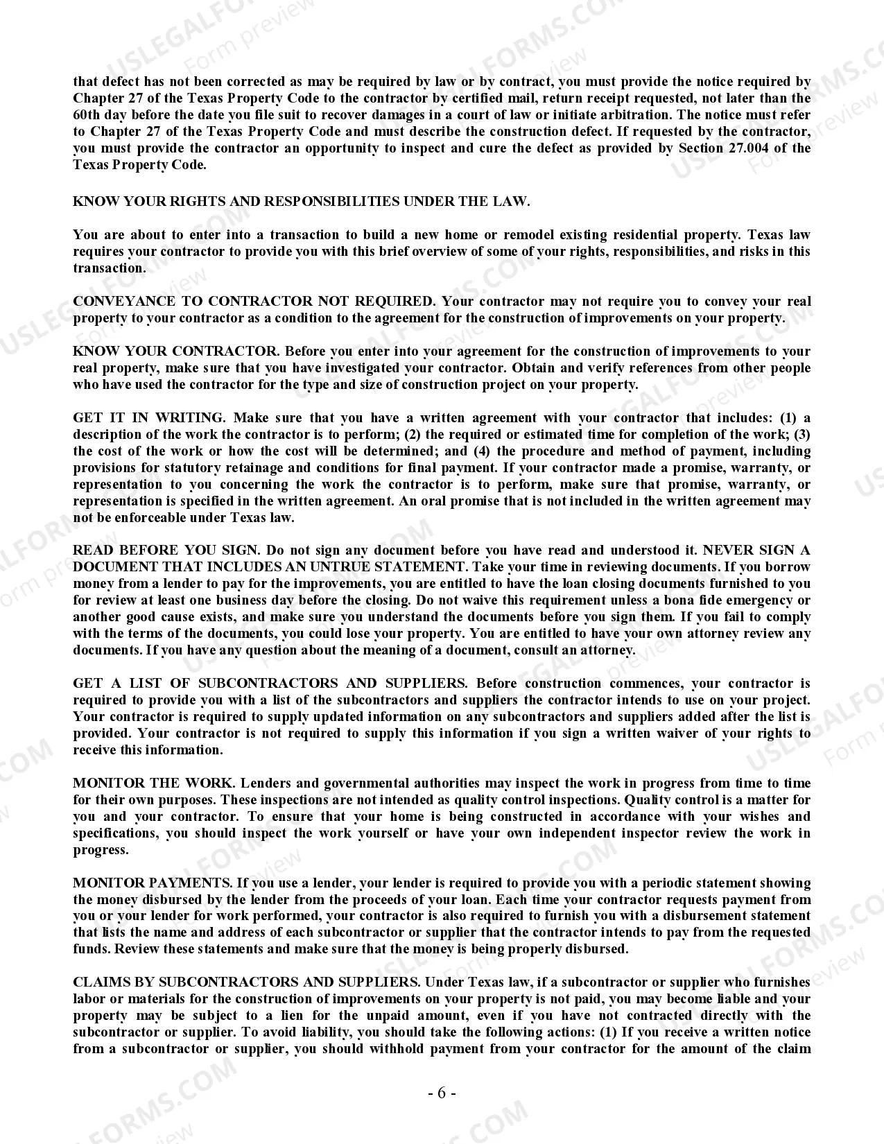 Preview Painting Contract for Contractor