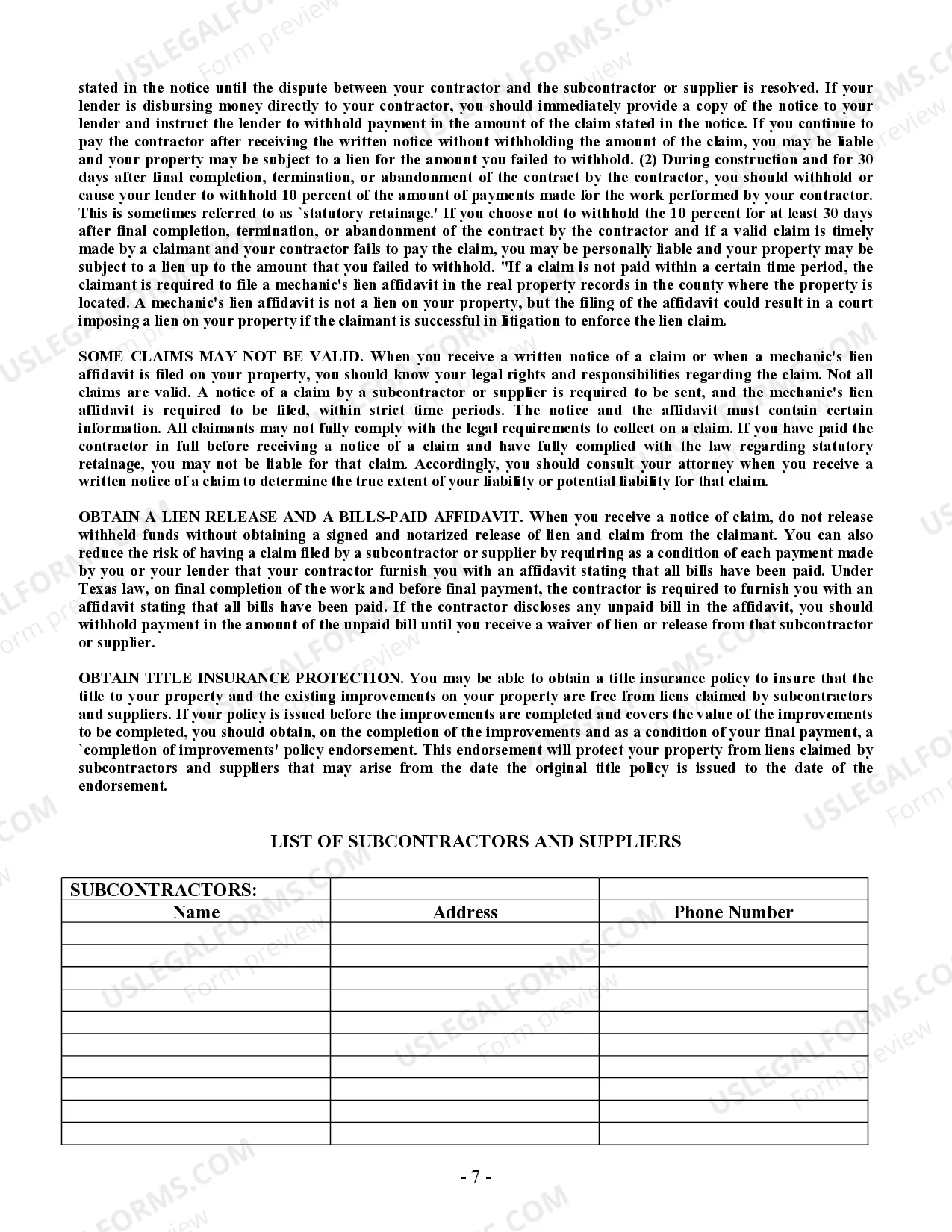 Preview Painting Contract for Contractor