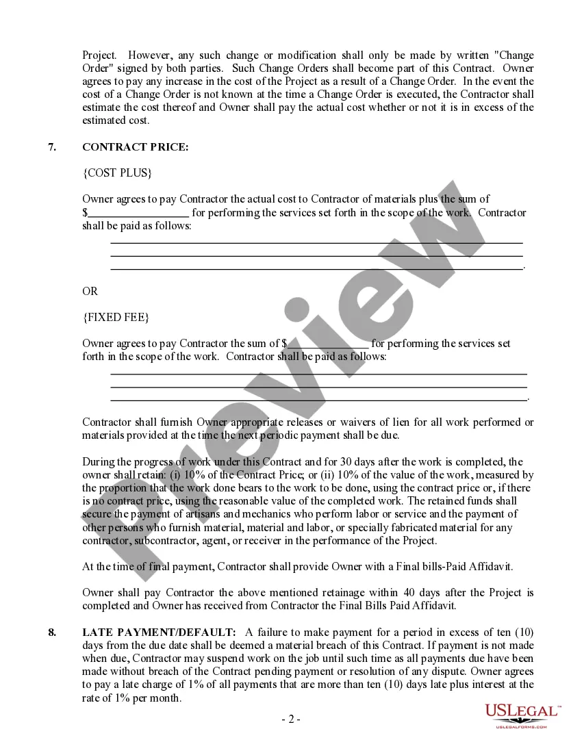 Preview Trim Carpenter Contract for Contractor