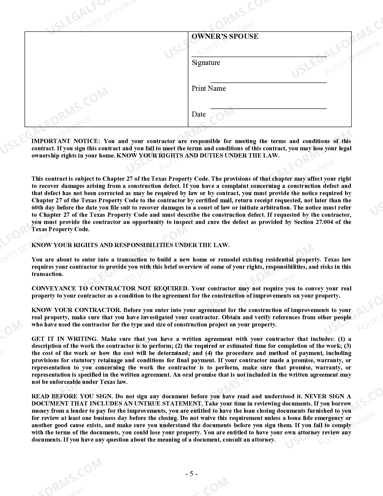 Preview Fencing Contract for Contractor