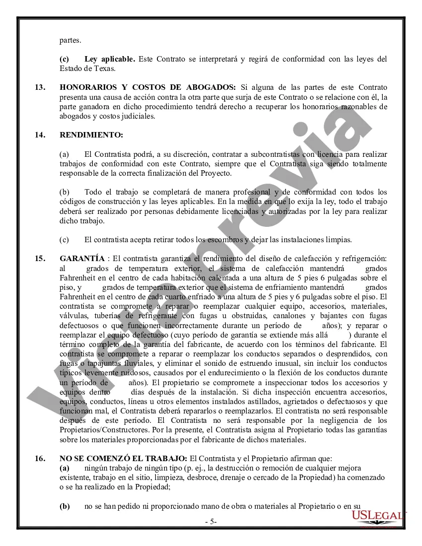 Preview Contrato HVAC para contratista