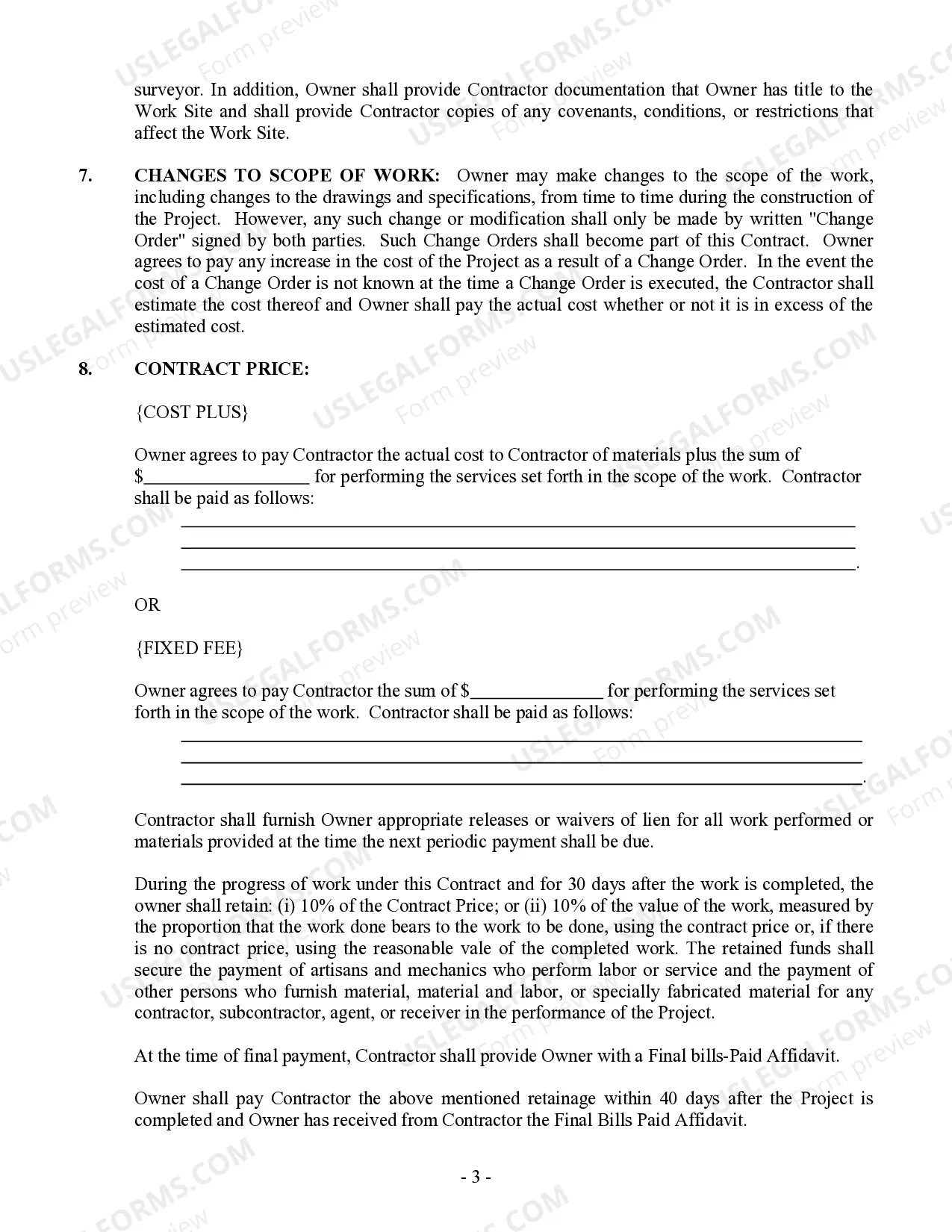 Preview HVAC Contract for Contractor