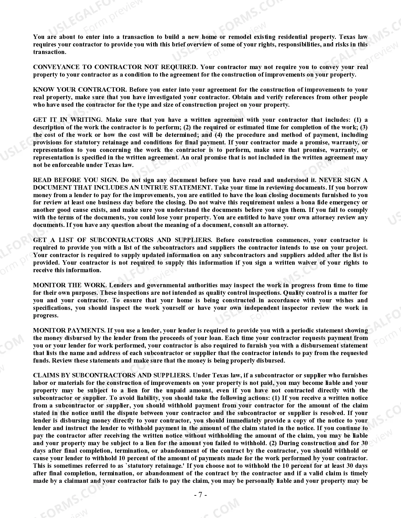 Preview HVAC Contract for Contractor