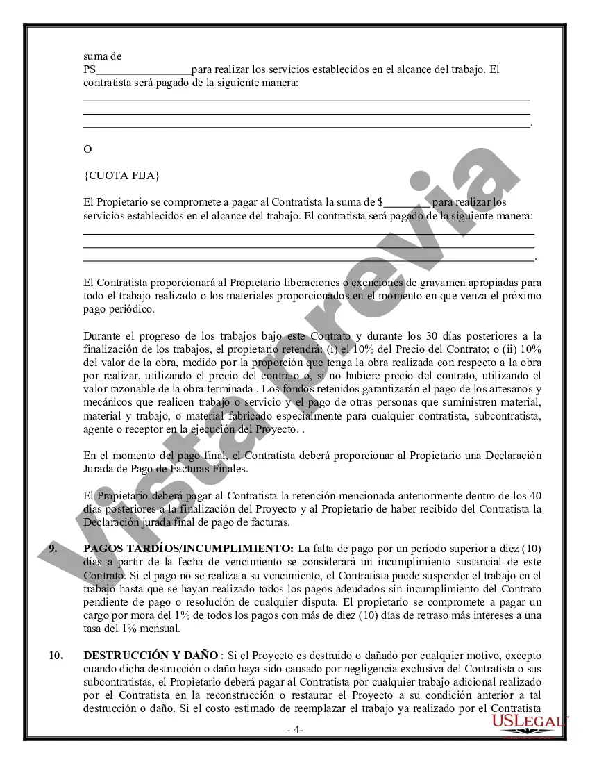 Preview Contrato de paisajismo para contratista