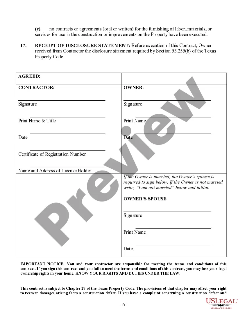 Preview Landscape Contract for Contractor