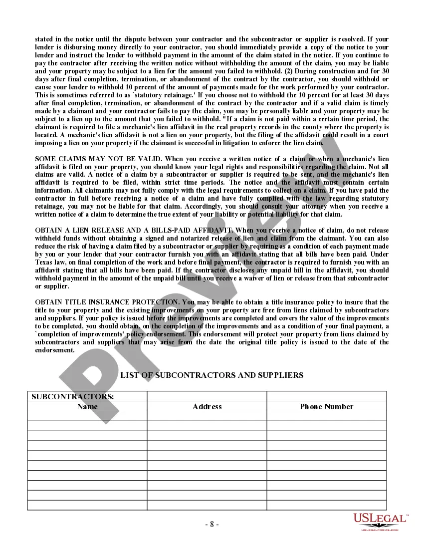 Preview Landscape Contract for Contractor