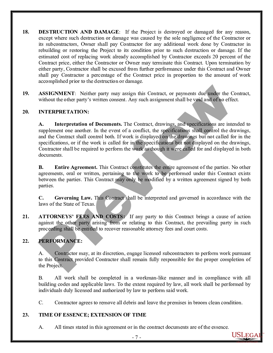 page 6 Commercial Contract for Contractor preview
