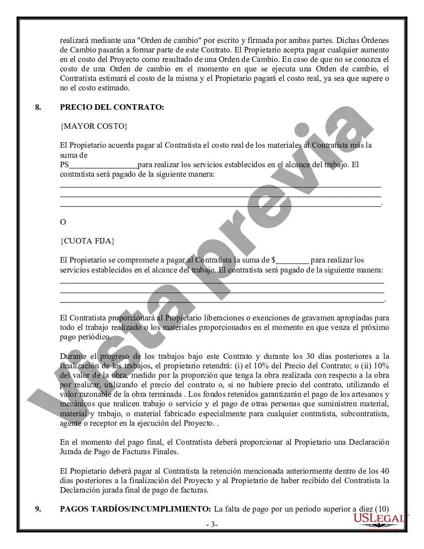 Preview Contrato de excavadora para contratista