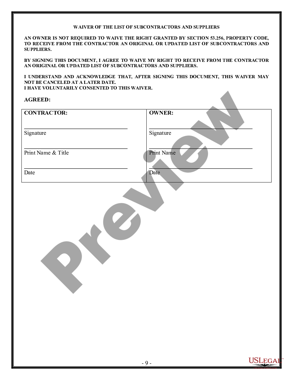 page 8 Renovation Contract for Contractor preview
