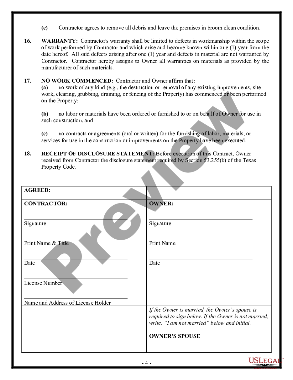 page 3 Residential Cleaning Contract for Contractor preview