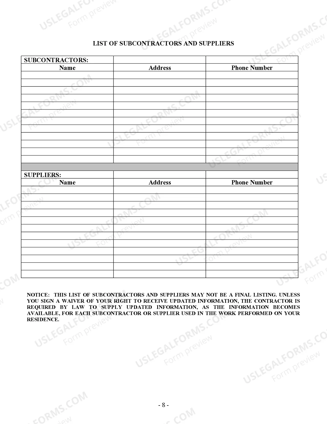 Preview Concrete Mason Contract for Contractor