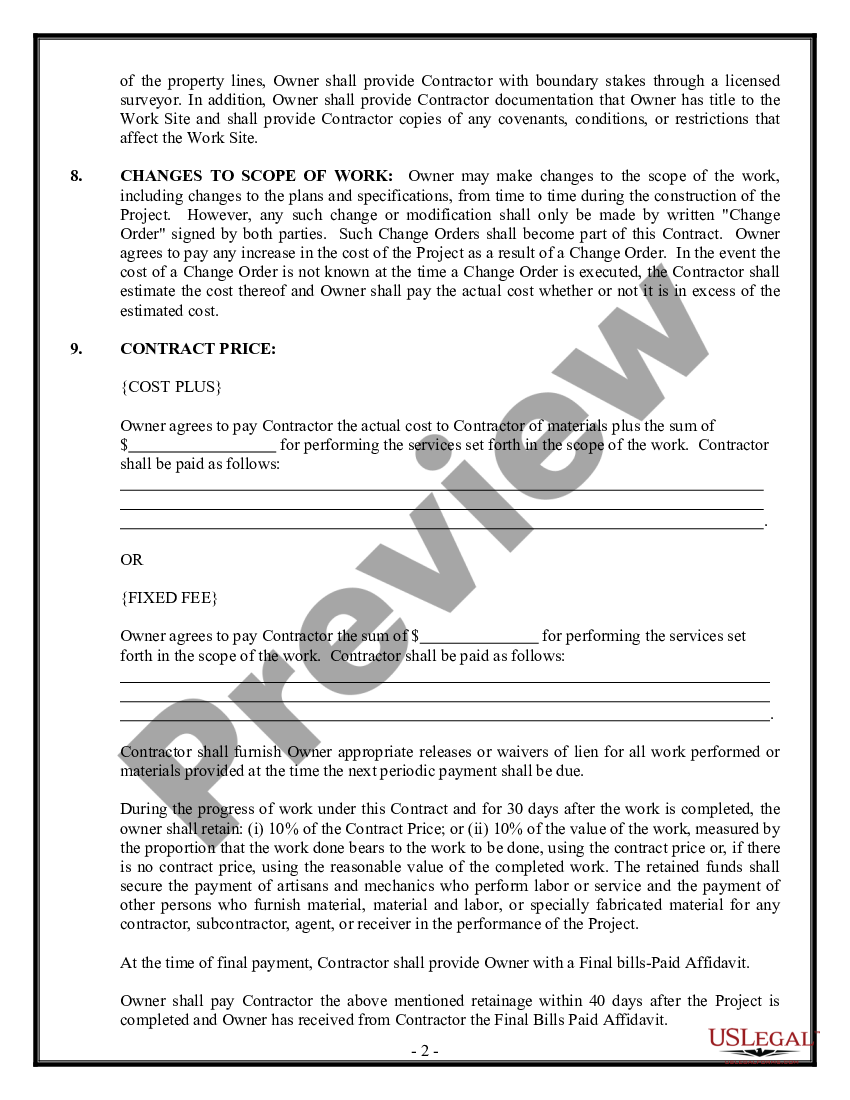 Texas Demolition Contract for Contractor Demolition Contract US