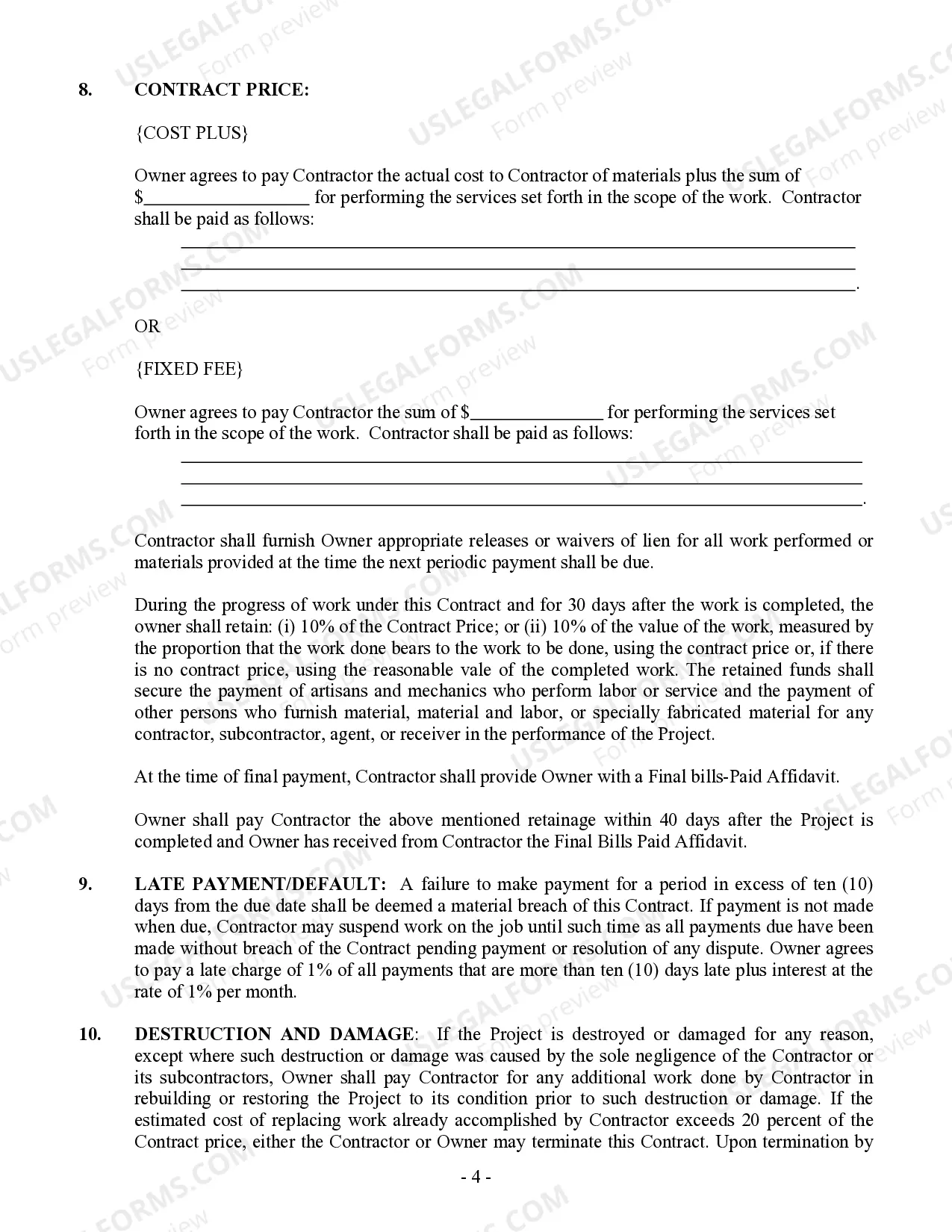 Preview Framing Contract for Contractor