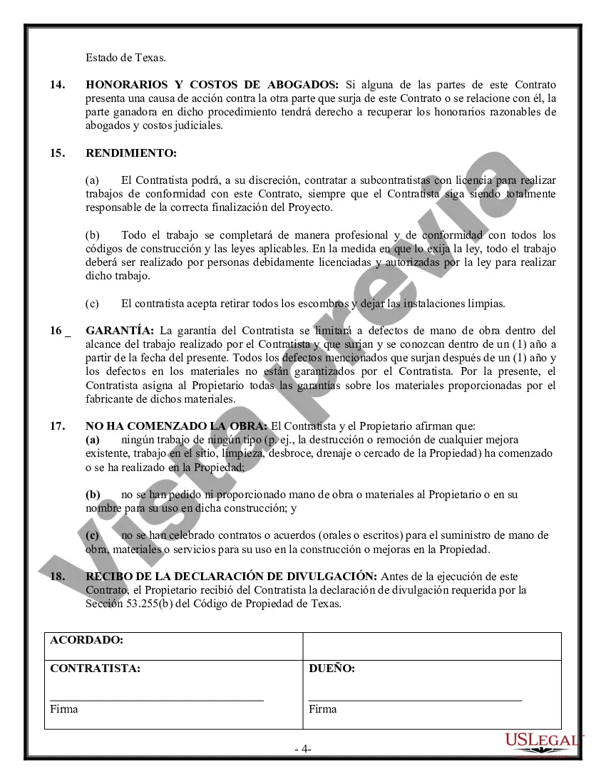 Preview Contrato de pavimentación para contratista