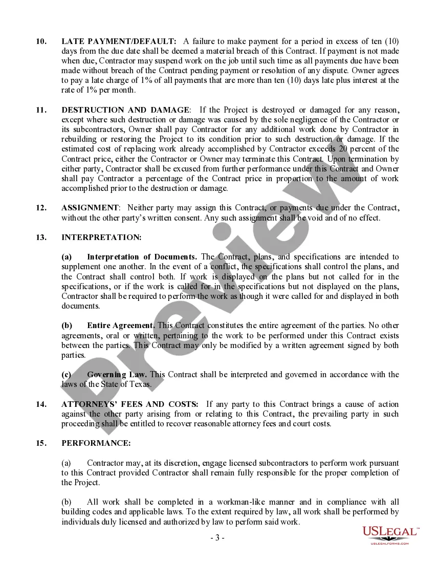 Preview Paving Contract for Contractor