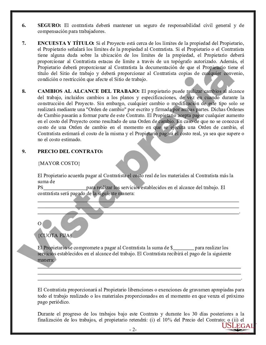 Preview Contrato de trabajo en el sitio para el contratista