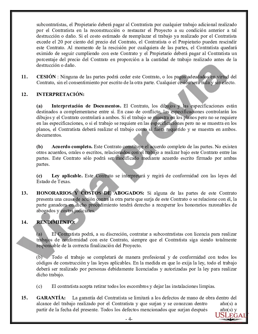 Preview Contrato de revestimiento para contratista