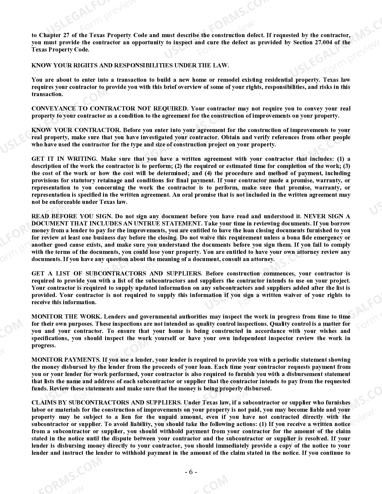 Preview Siding Contract for Contractor