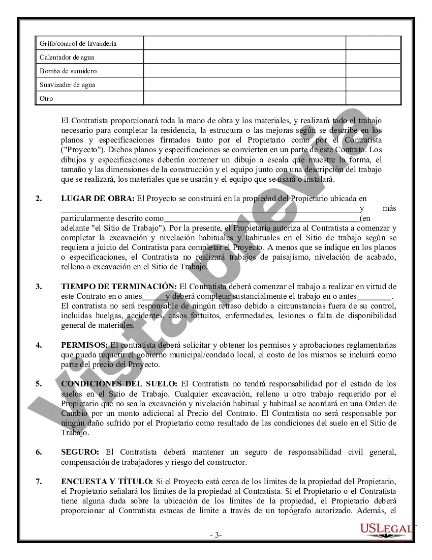 Preview Contrato de plomería para contratista