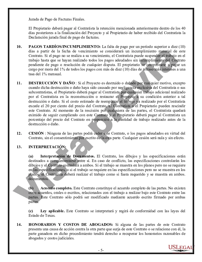 Preview Contrato de plomería para contratista