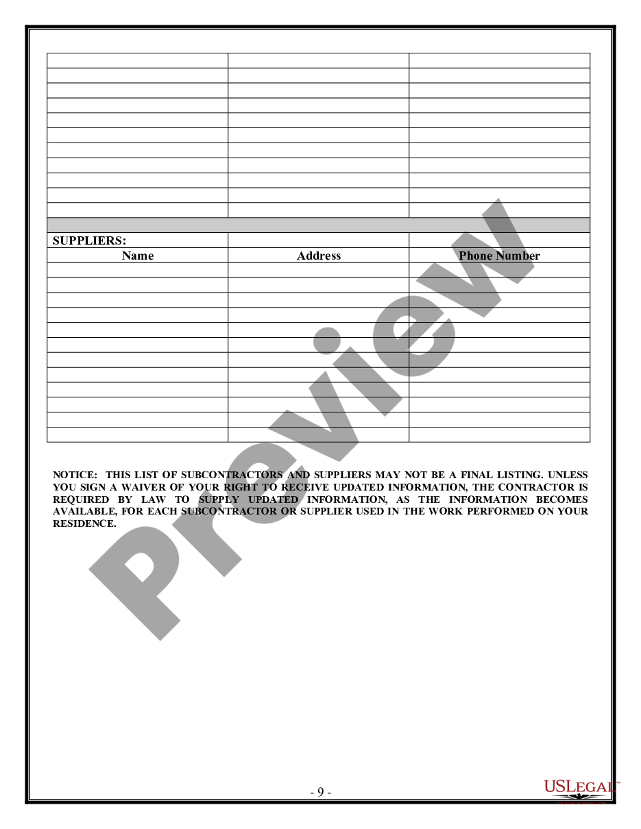 page 8 Plumbing Contract for Contractor preview