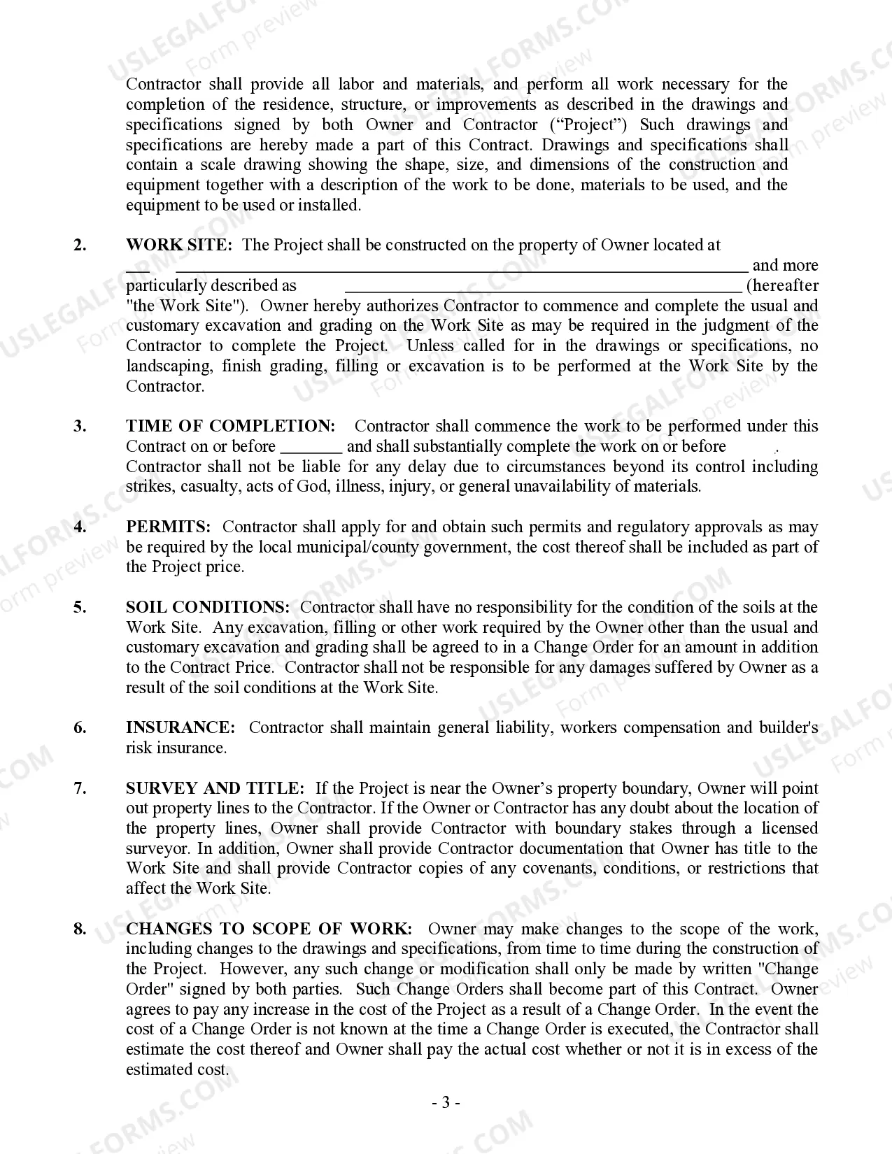 Preview Plumbing Contract for Contractor