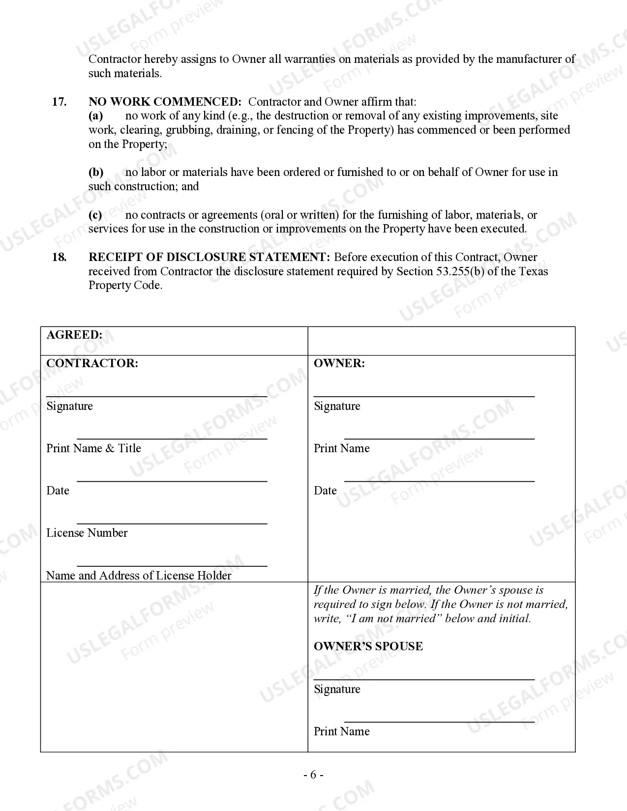 Preview Plumbing Contract for Contractor