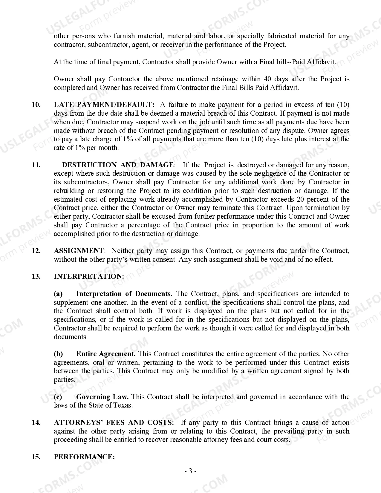 Preview Brick Mason Contract for Contractor