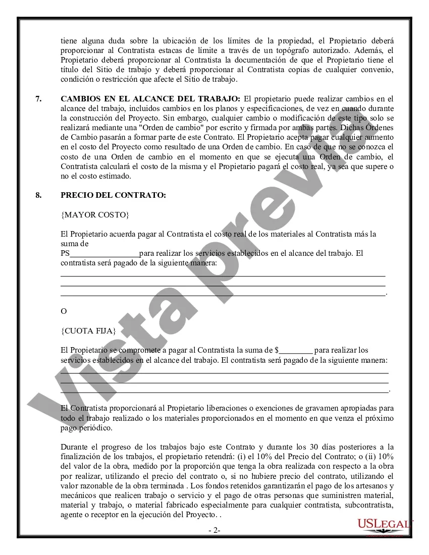 Preview Contrato de techado para contratista