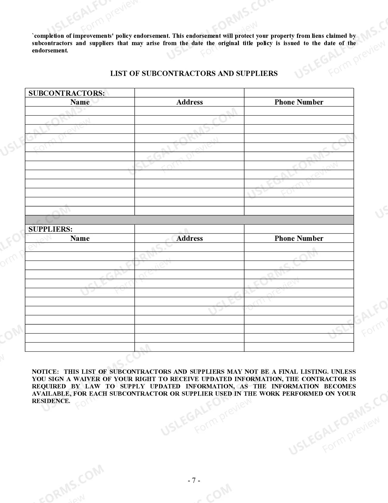 Preview Roofing Contract for Contractor