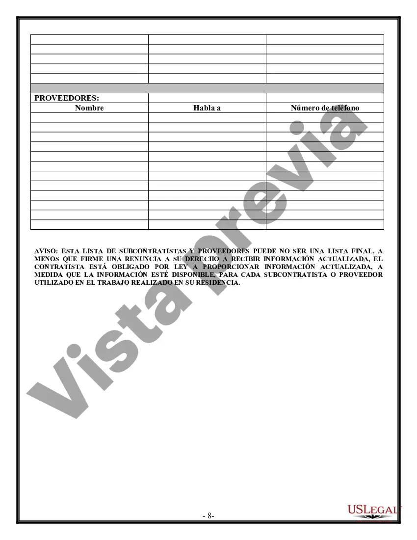 Preview Contrato de paneles de yeso de yeso para contratista